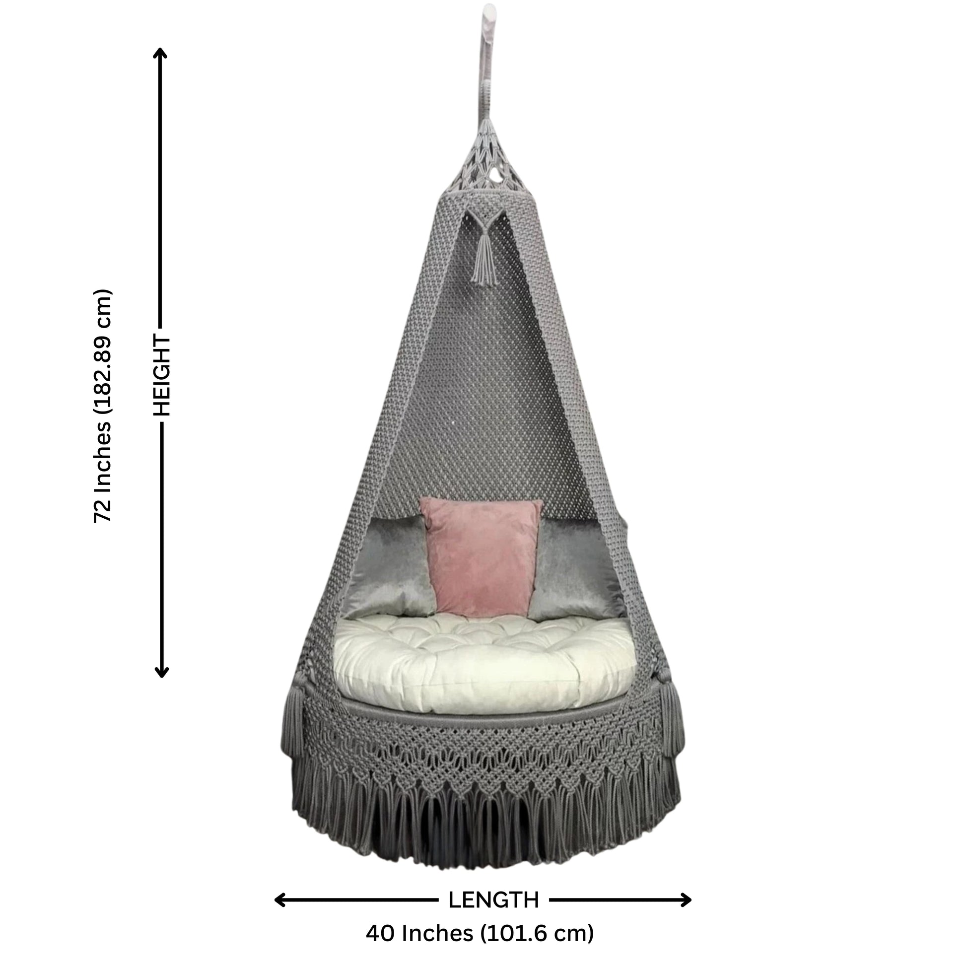 Grey Matter Macrame Swing