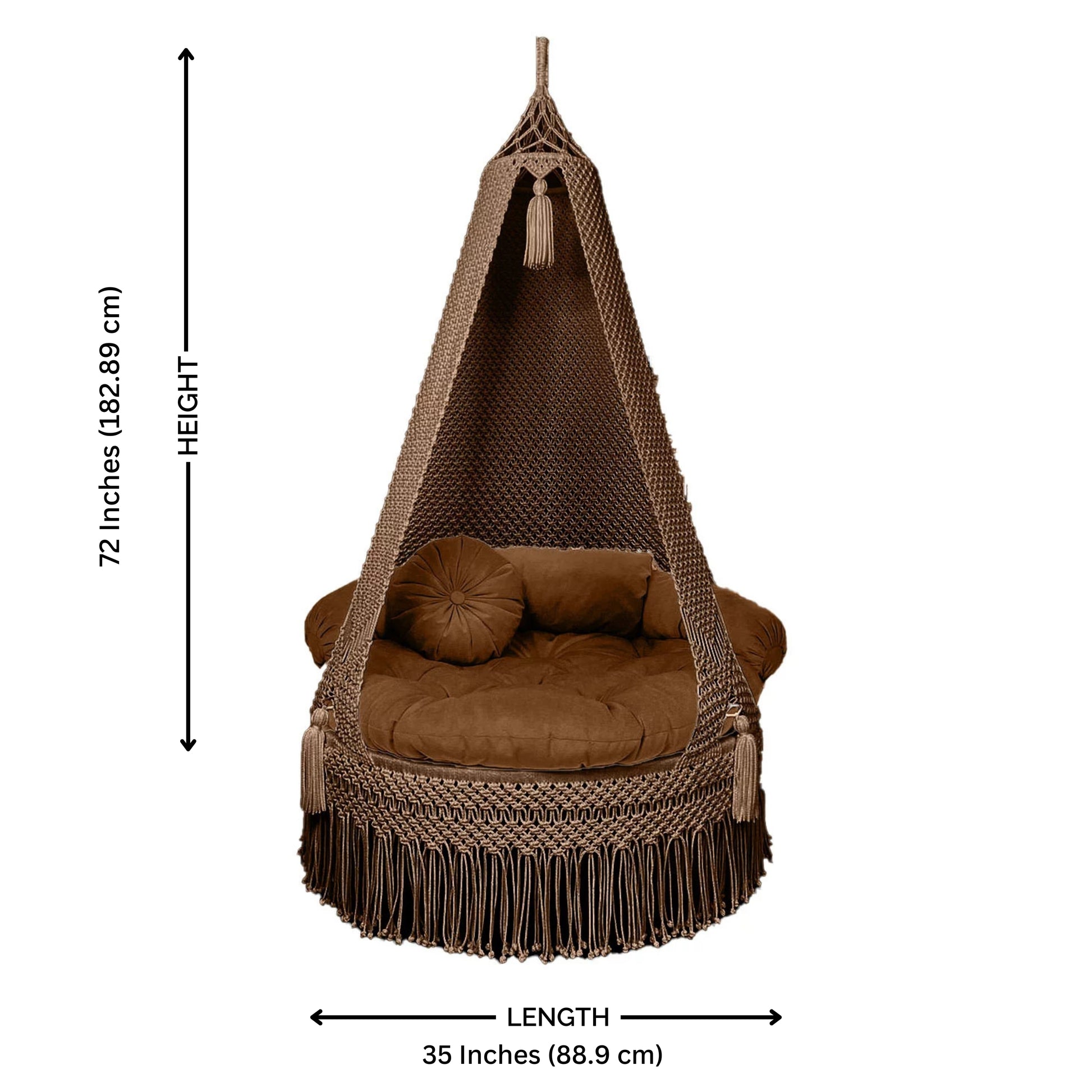 Woody Color Macrame Swing for home