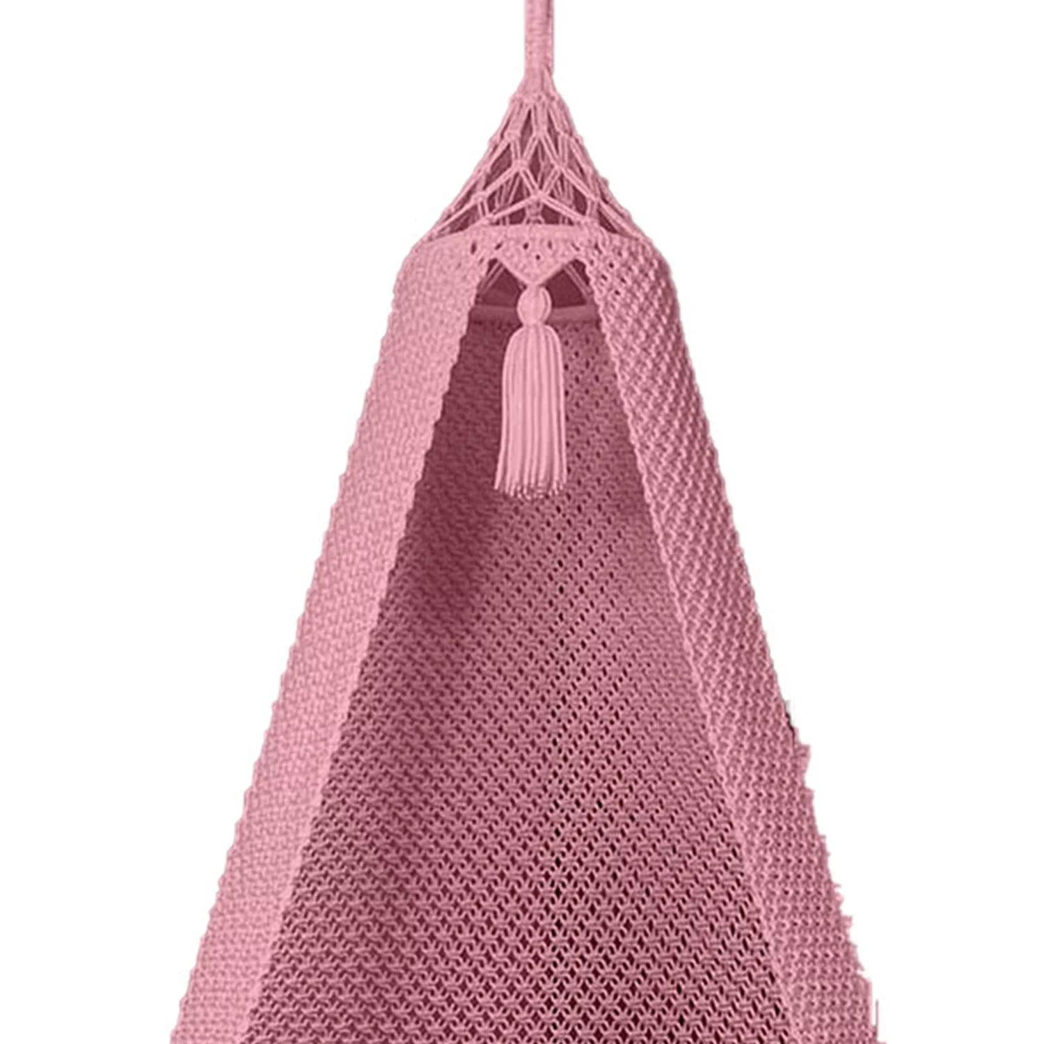 Red Macrame Swing for single person 35 Inches