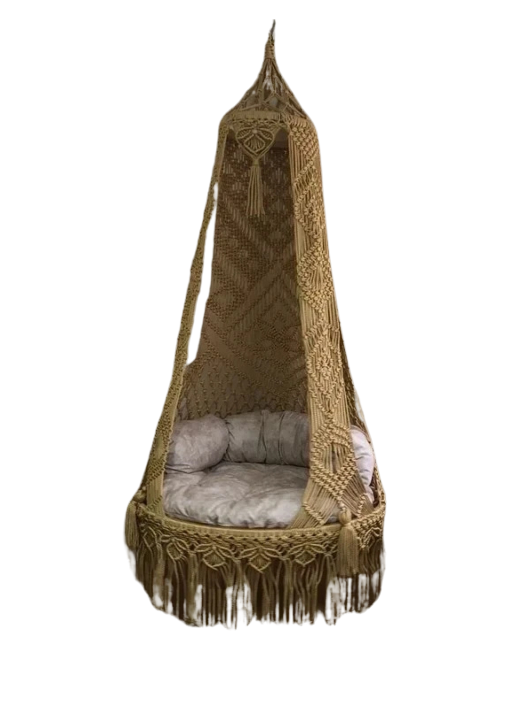 Indoor Macrame Handcrafted Single Seater Swing 35 Inches