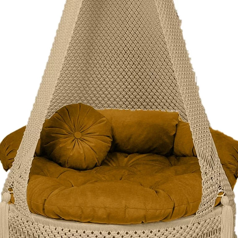 Peach Macrame hammock swing 35 inches