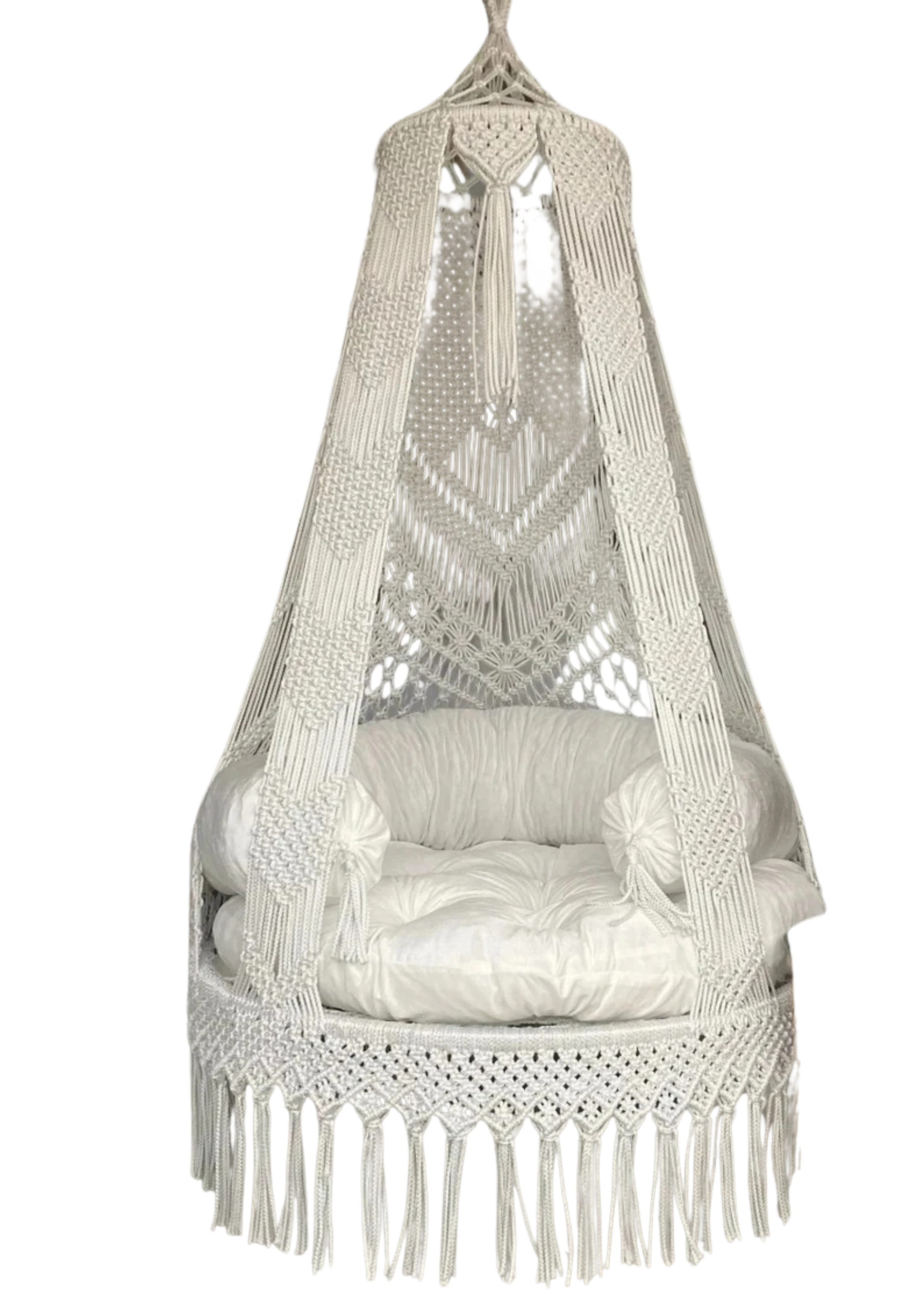Dreamy White outdoor swing for adults