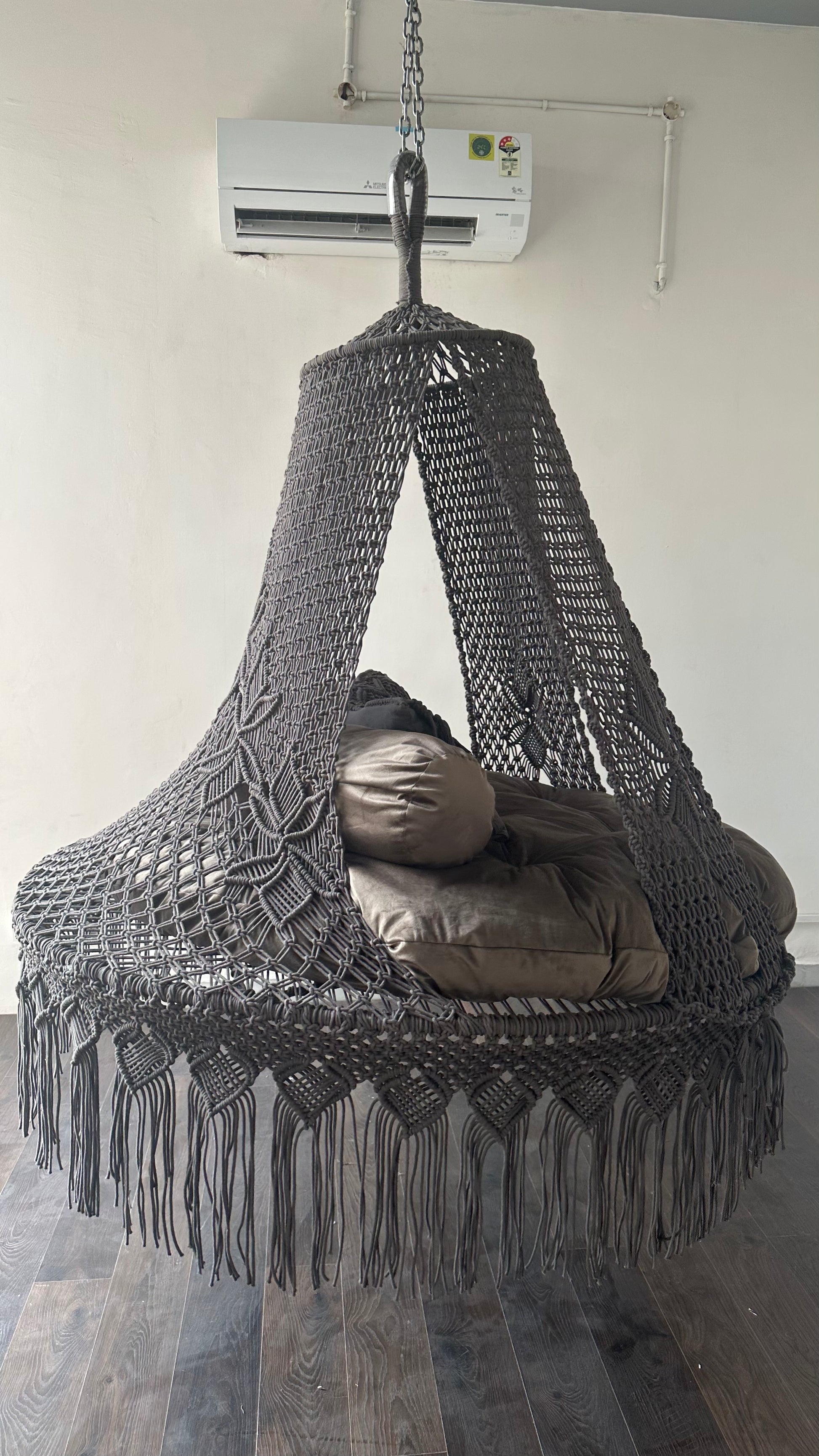 Ash grey bed swing for adults and kids