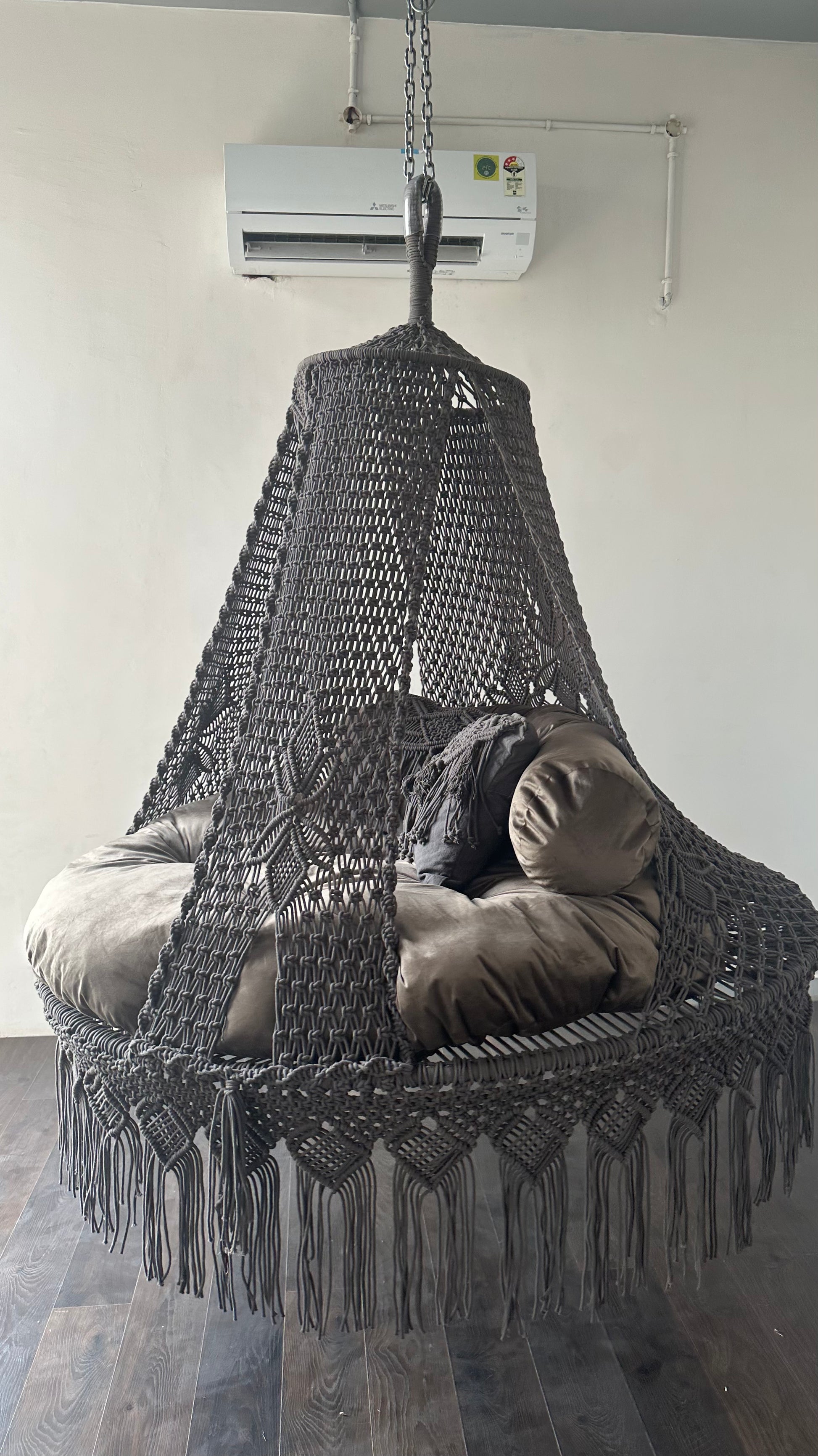 Ash grey bed swing for adults and kids