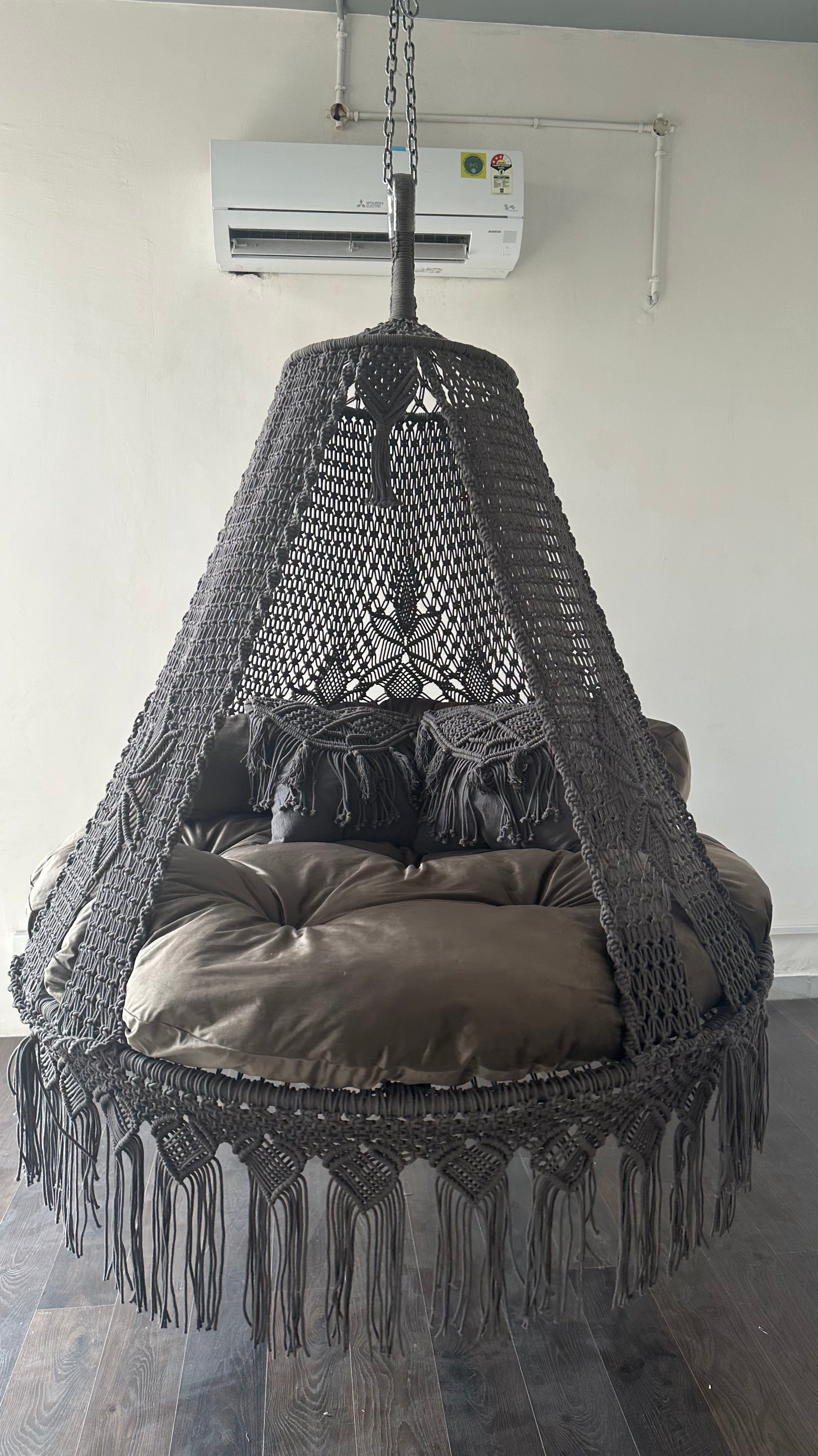 Ash grey bed swing for adults and kids