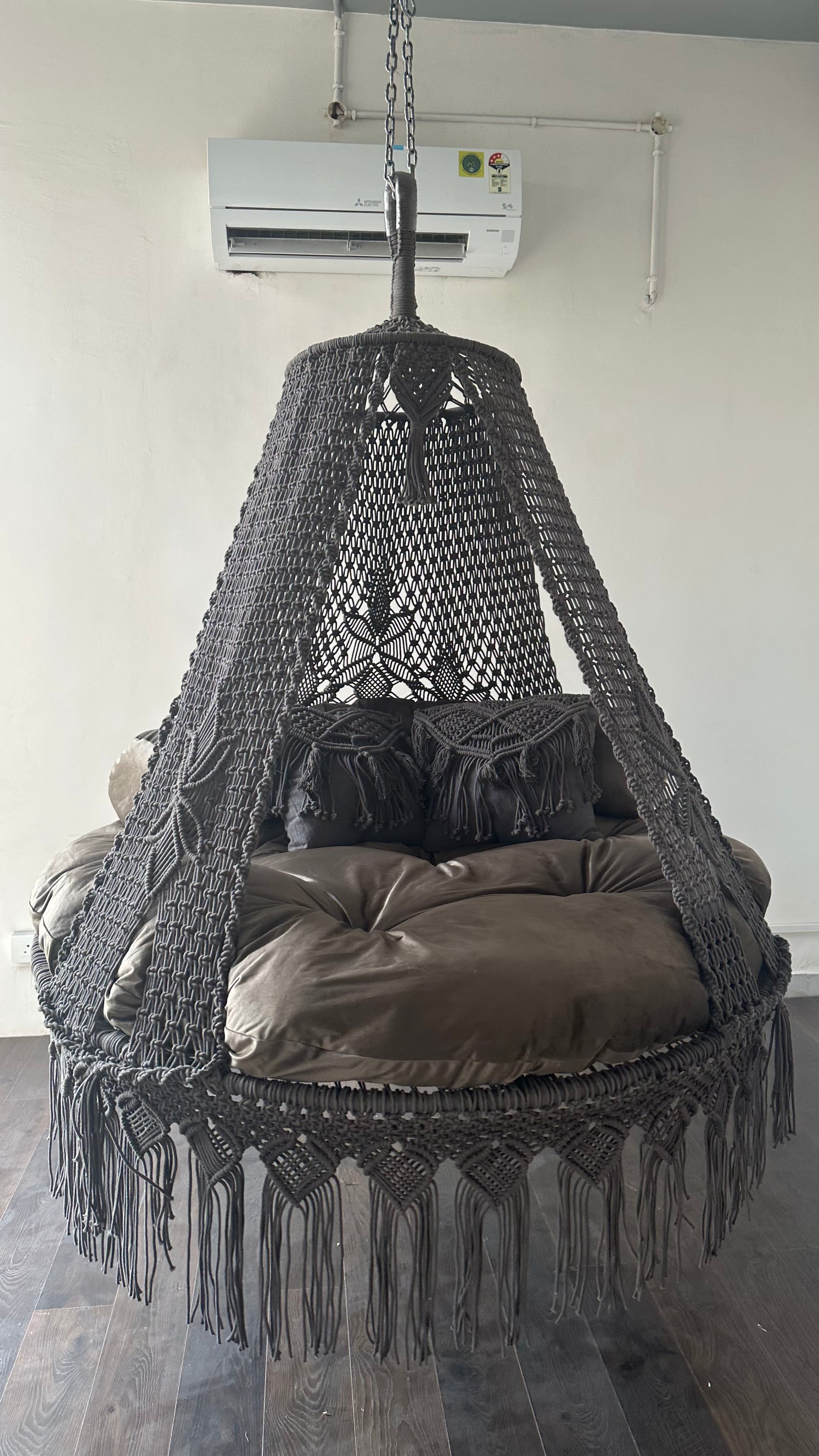 Ash grey bed swing for adults and kids