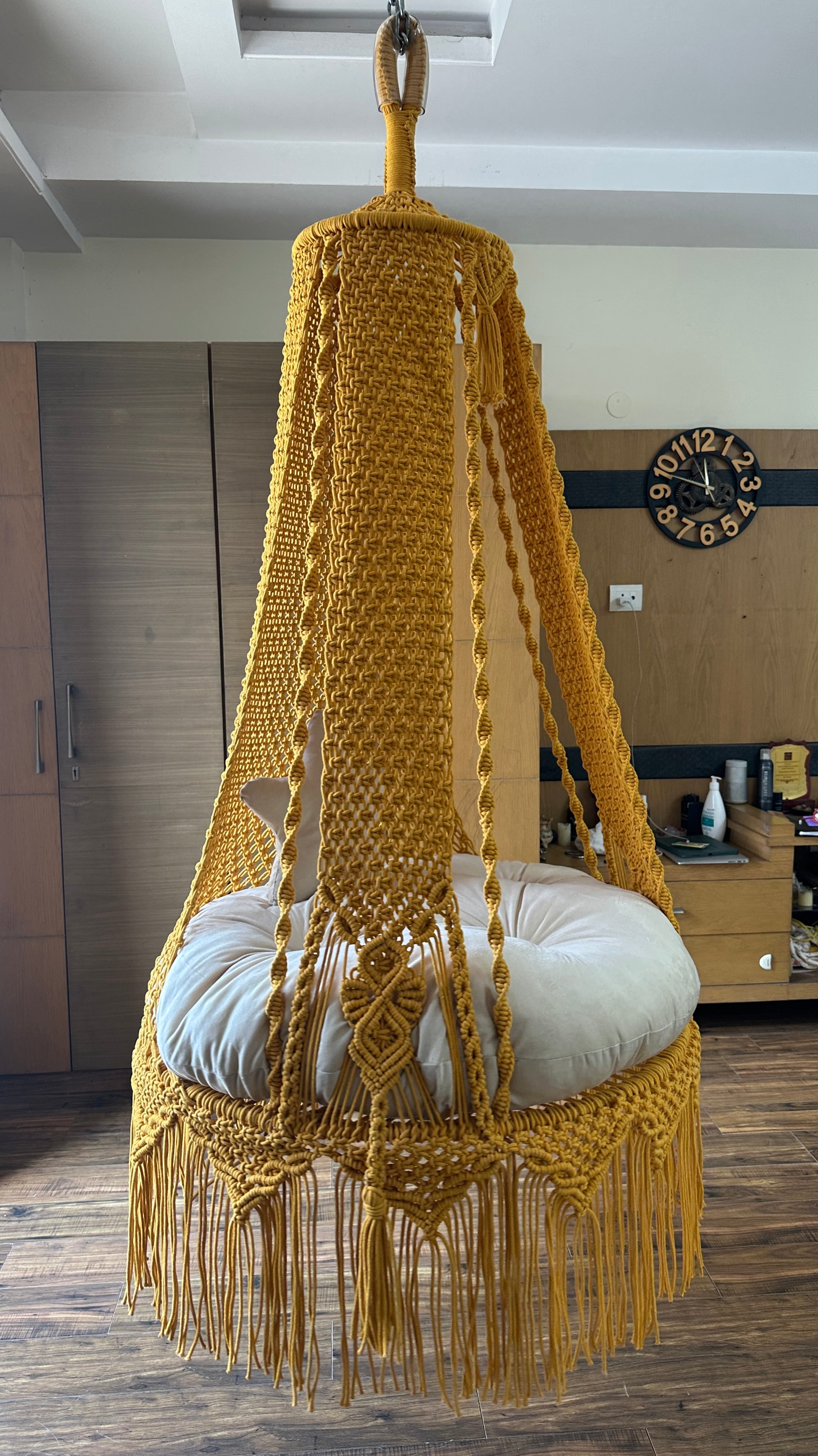 Yellow Bingsu Macrame Swing 35 inches