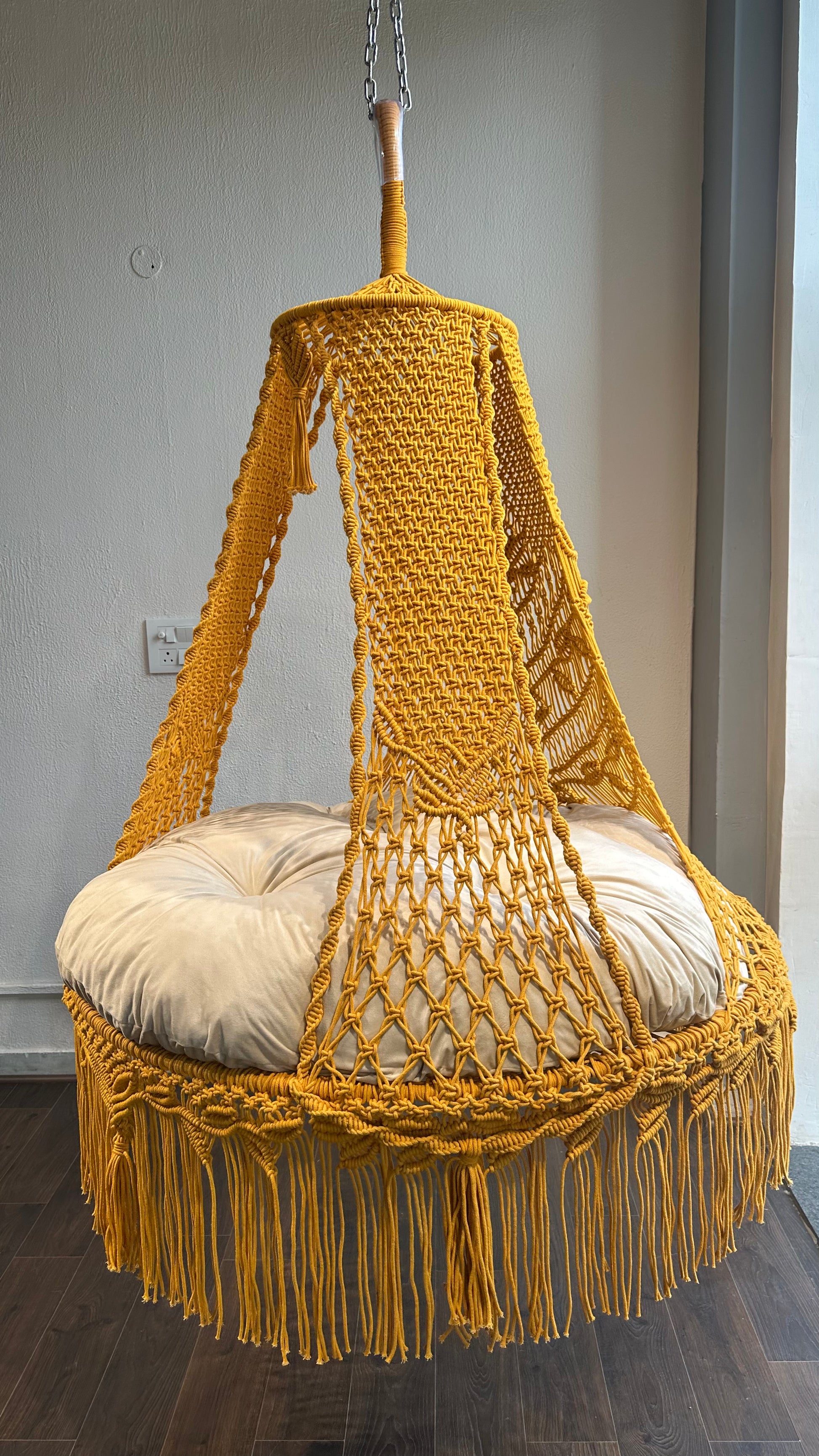 Mustard Yellow 50 inches Hanging Hammock
