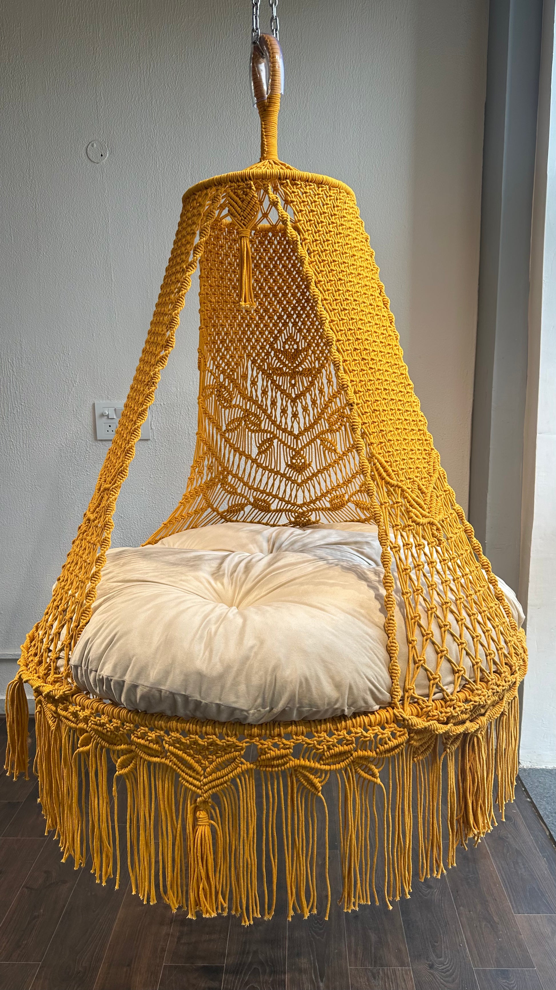 Mustard Yellow 50 inches Hanging Hammock