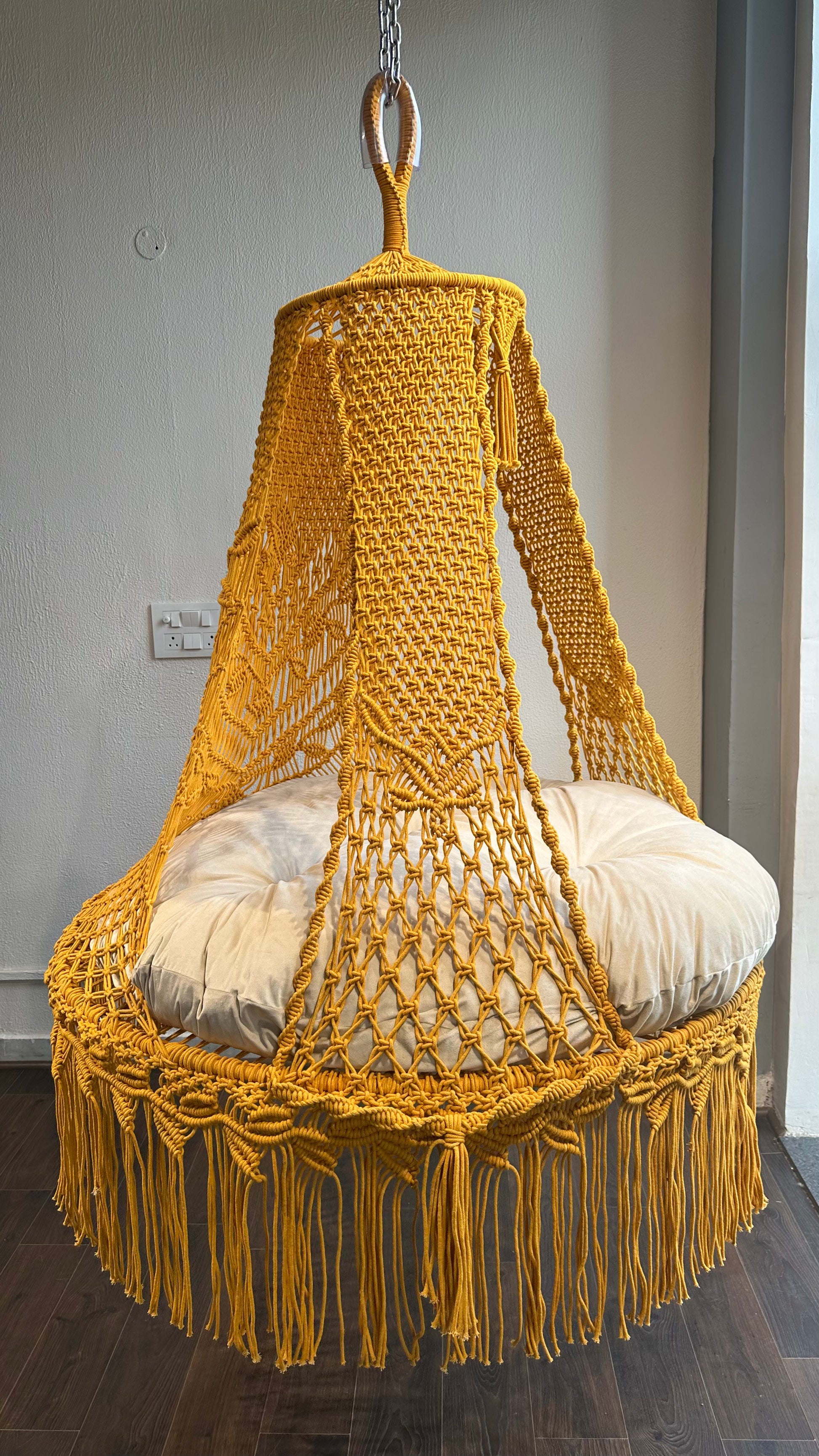 Mustard Yellow 50 inches Hanging Hammock