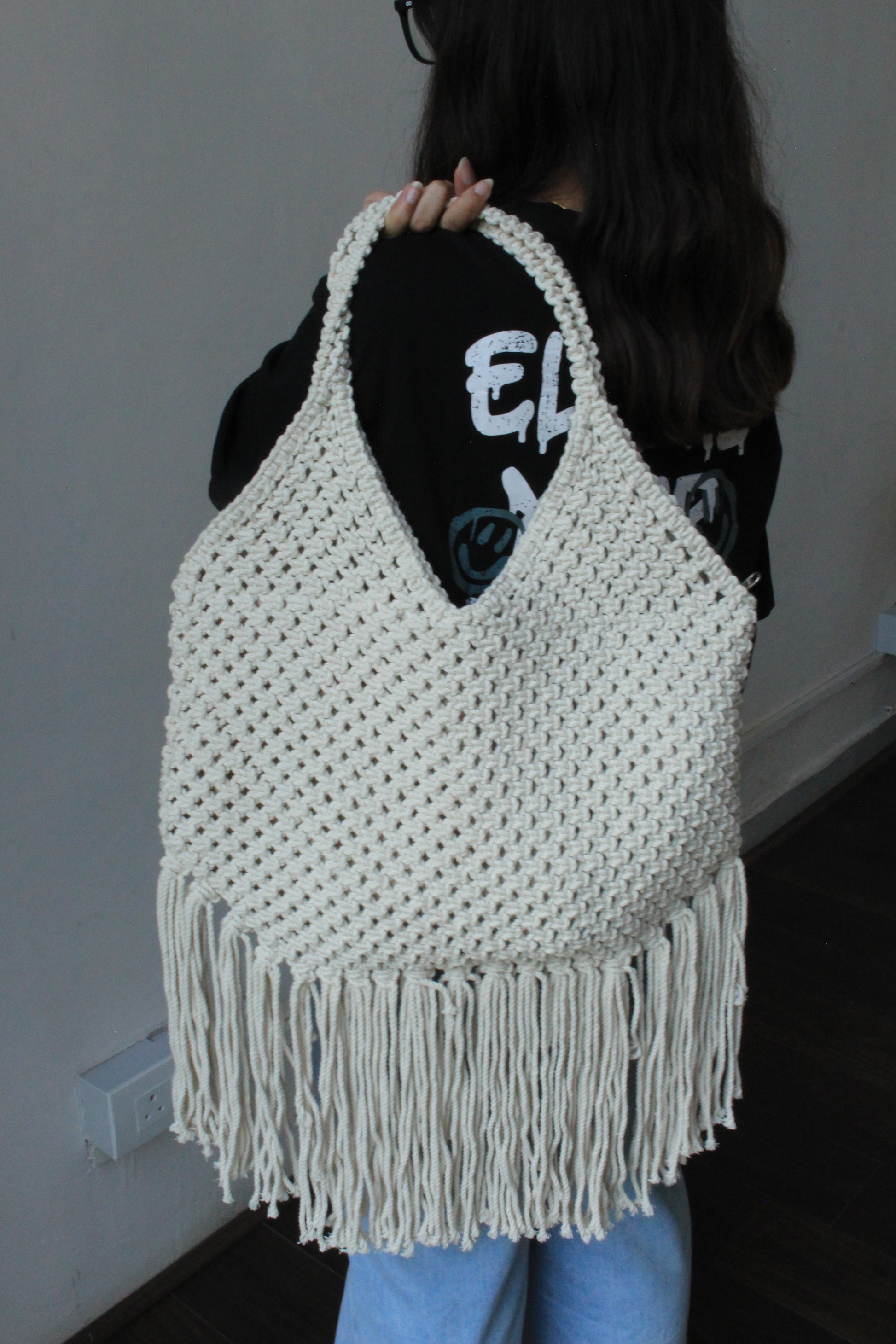 Sunny Happy Vibe Macramé Crossbody – For Everyday Use