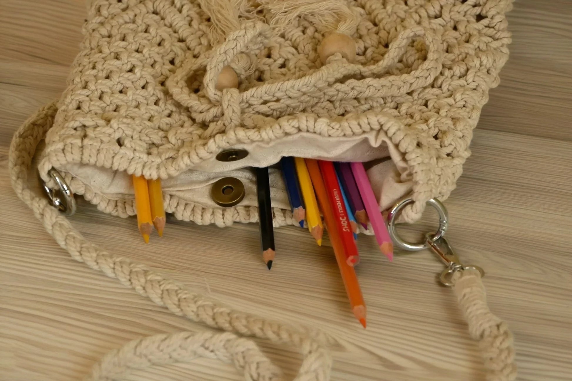 Vintage Macramé Crossbody Bag – Handmade Boho Chic Sling Purse