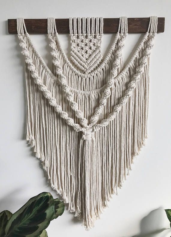 White Bohemian Macrame Wall Hanging