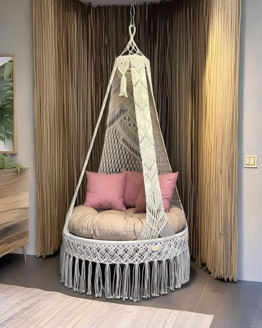 Hanging buttercup Macrame swing for adults 35 Inches