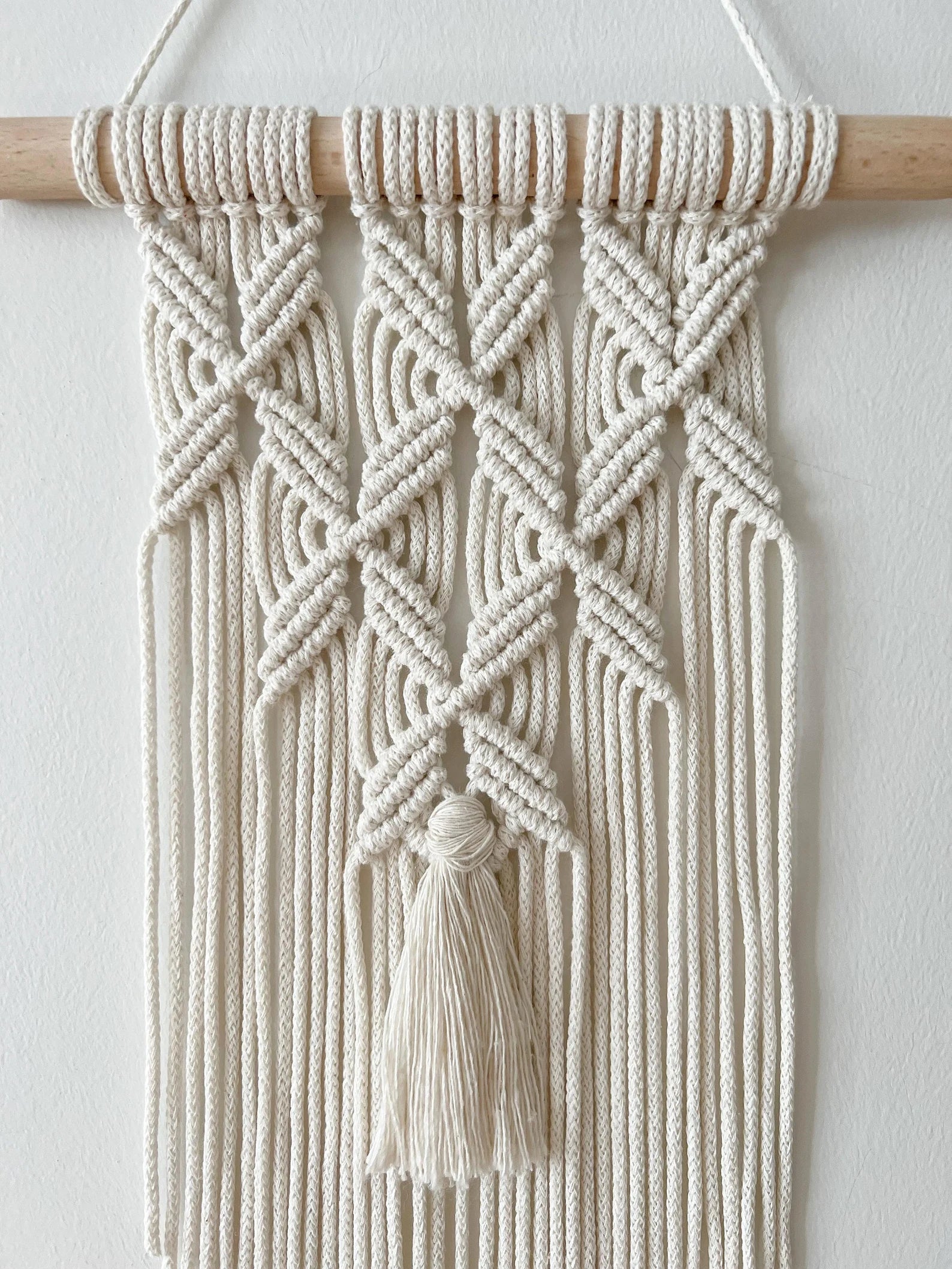 White Handwoven Macrame Wall Hanging