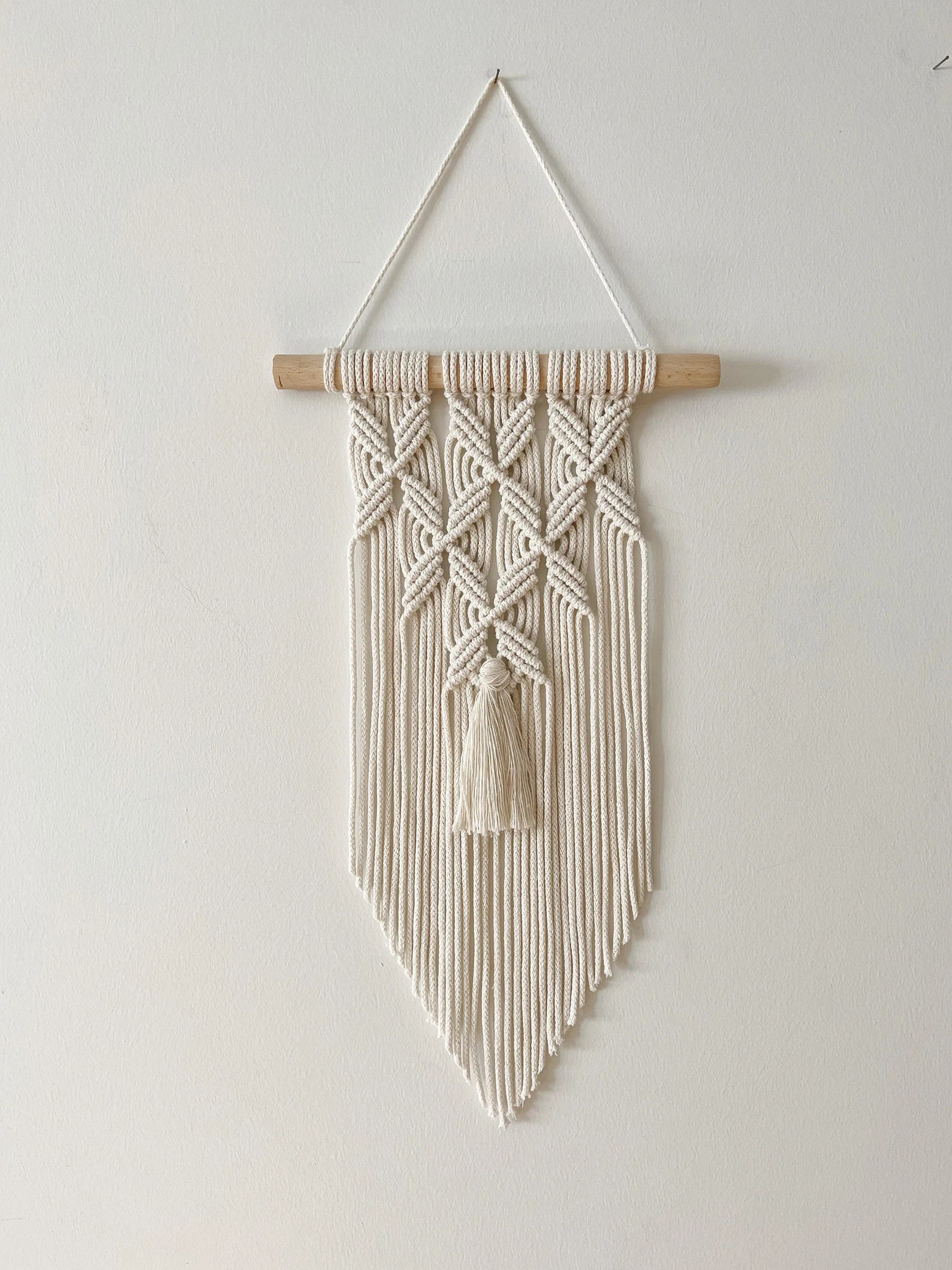 White Handwoven Macrame Wall Hanging