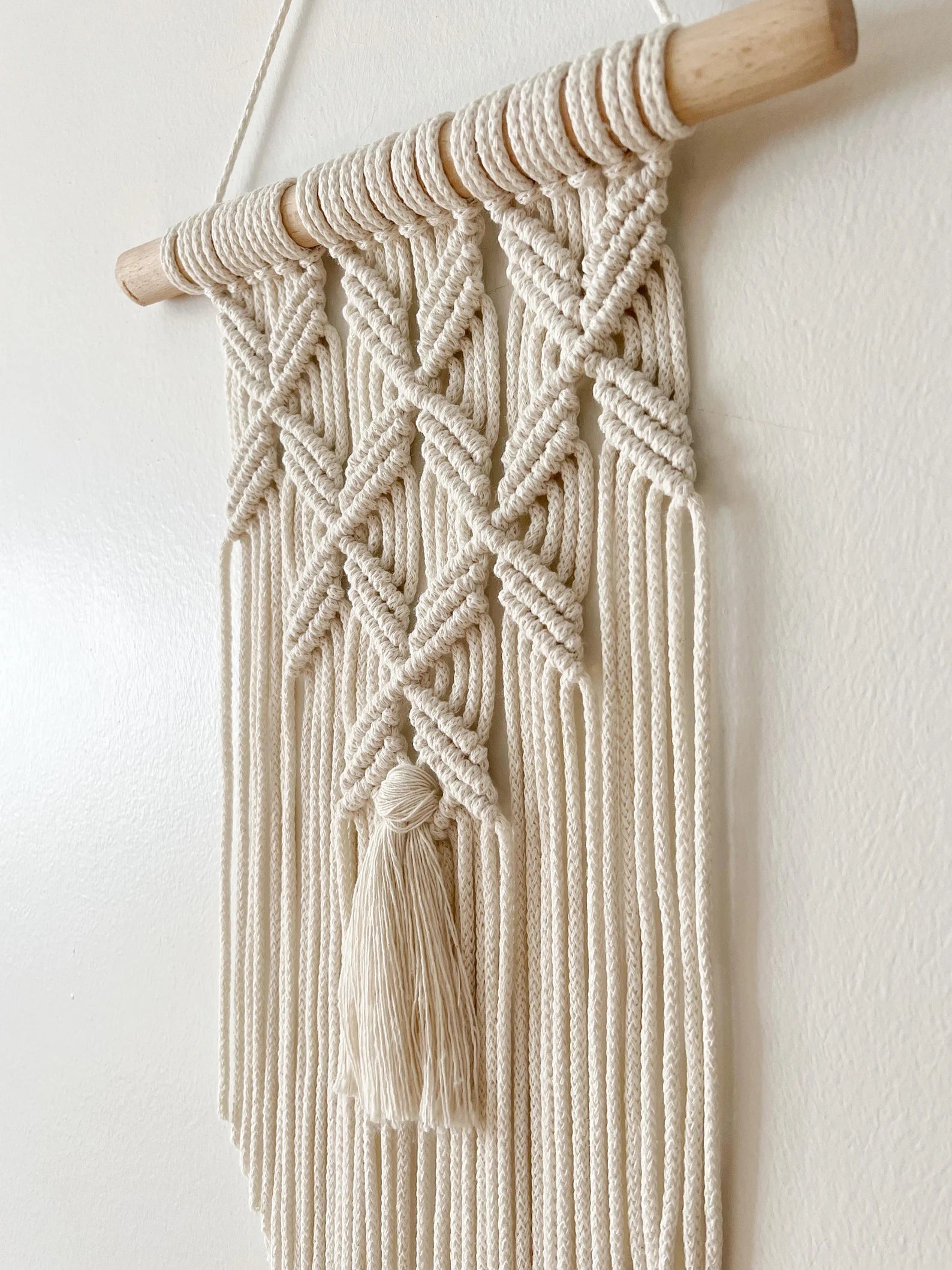 White Handwoven Macrame Wall Hanging