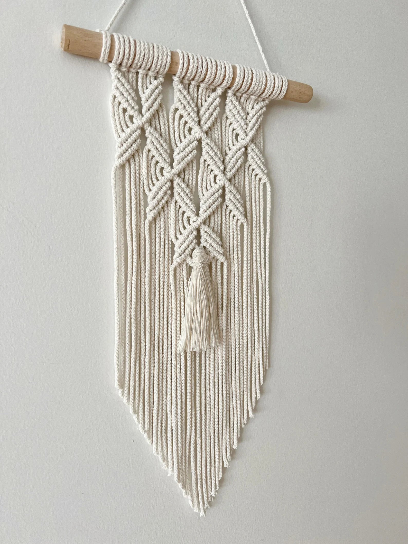 White Handwoven Macrame Wall Hanging