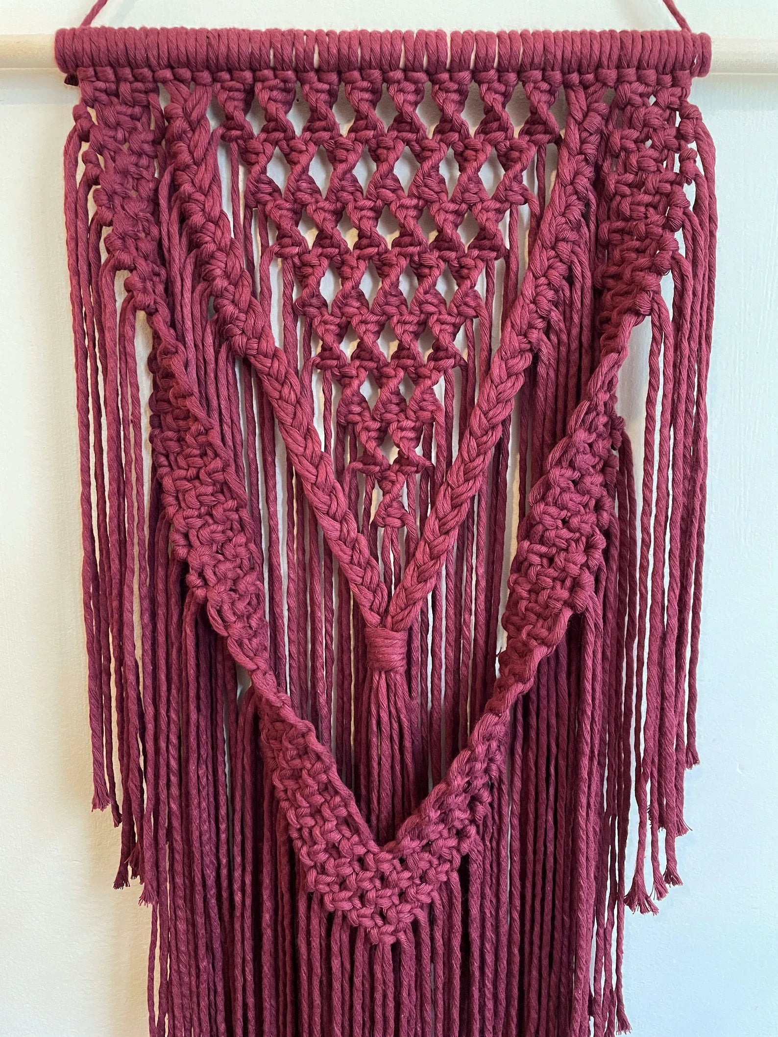 Burgundy wall hanging for room decor