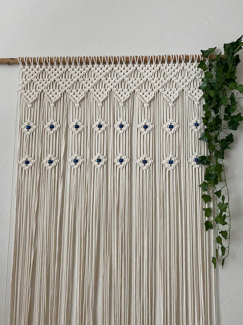 Lightweight White Macrame Curtains