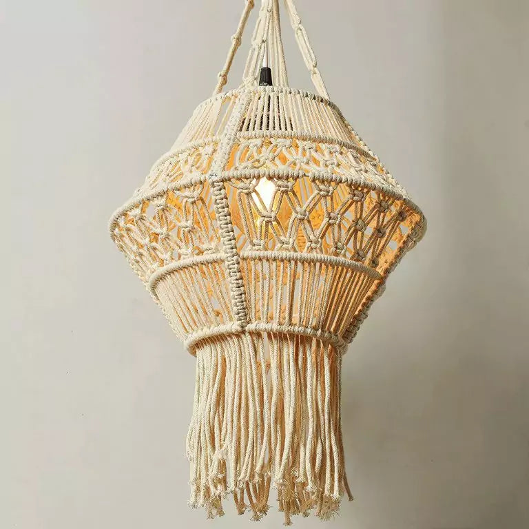 Macrame Cotton light lamp for home