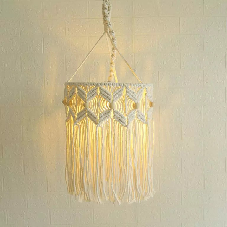 Boho Macrame lampshade for home