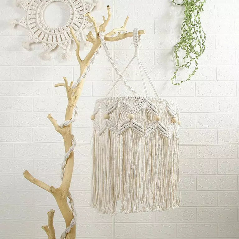 Boho Macrame lampshade for home