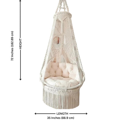 Snowy Macrame Swing