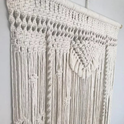 Pure White Macrame Curtains