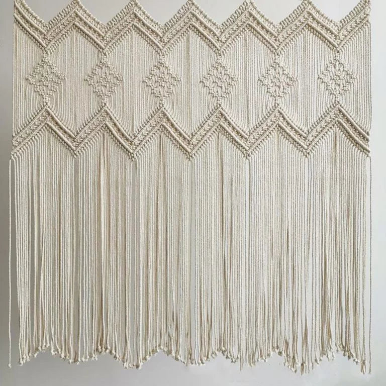 Luxury White Macrame Room Curtains