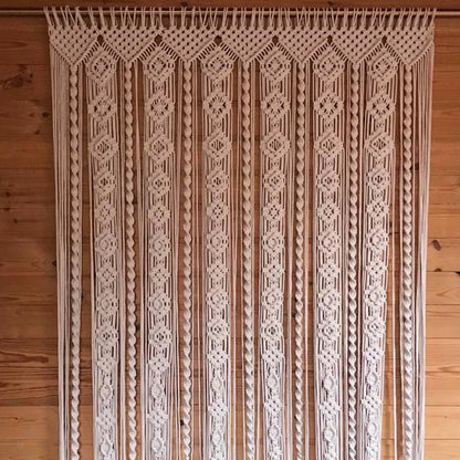 Fade Rose Macrame Window Curtains