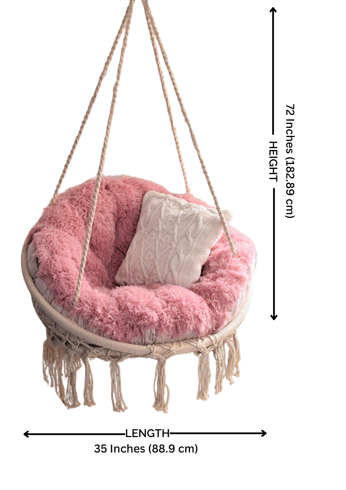 Elegant Handwoven Macrame Swing Chair