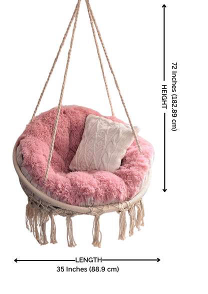 Elegant Handwoven Macrame Swing Chair