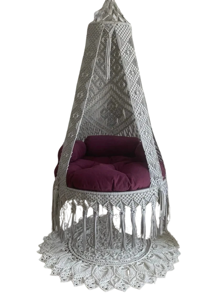 Silver Macrame Swing