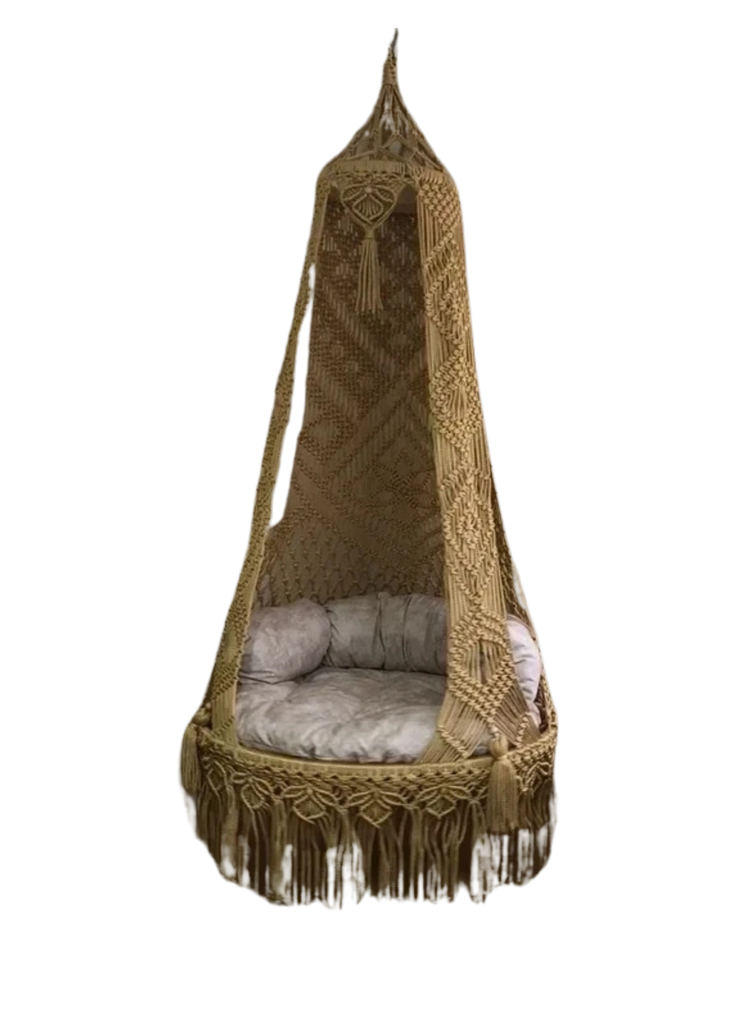 Indoor Macrame Handcrafted Single Seater Swing 35 Inches
