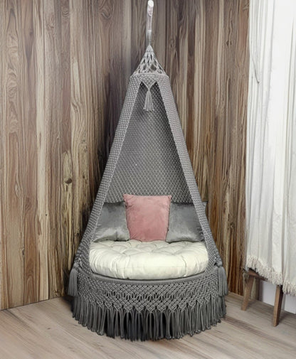 Grey Matter Macrame Swing