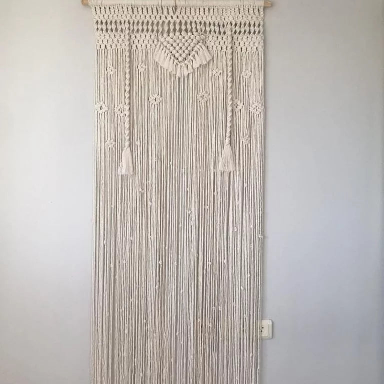 Pure White Macrame Curtains