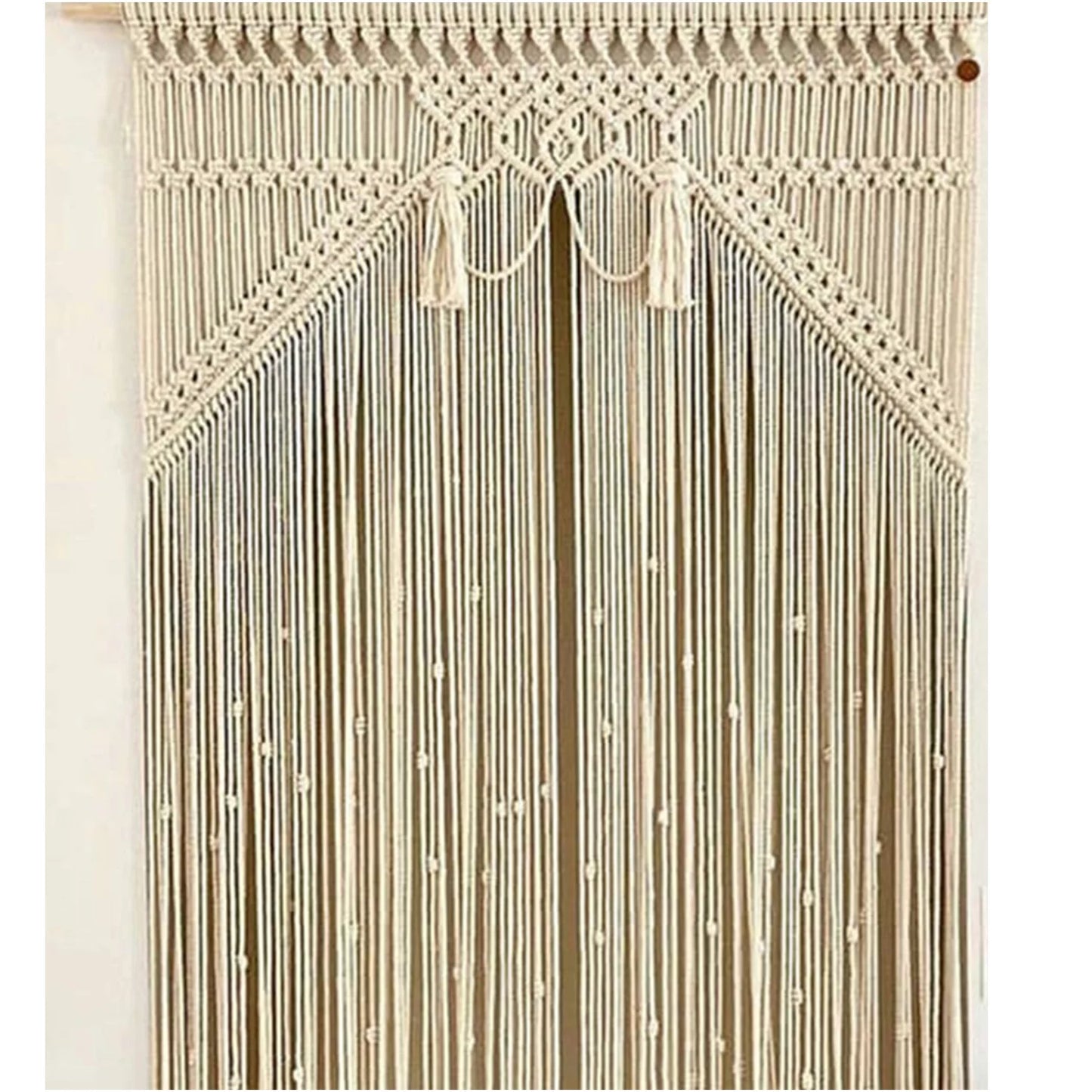 Premium White Macrame Curtains