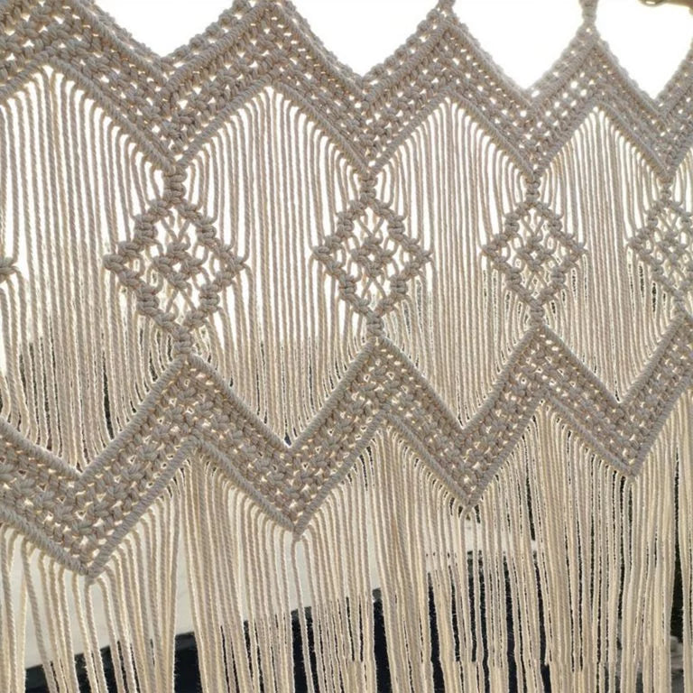 Luxury White Macrame Room Curtains