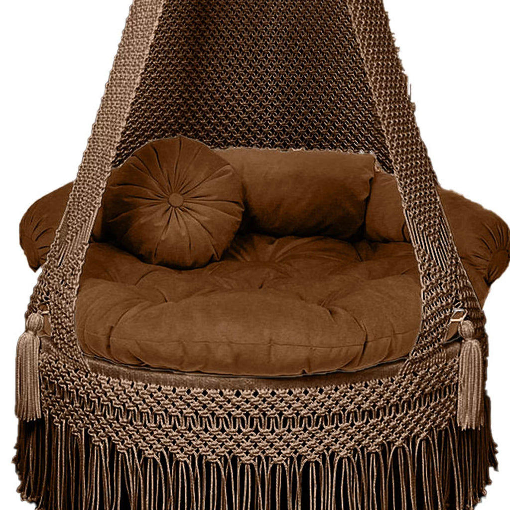 Woody Color Macrame Swing for home
