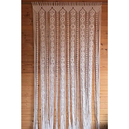 Fade Rose Macrame Window Curtains