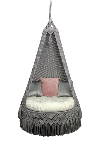 Grey Matter Macrame Swing