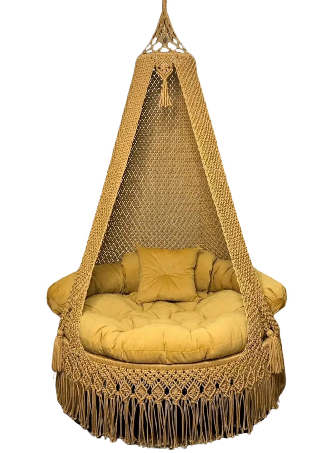 Outdoor Mustard Yellow Macrame swings