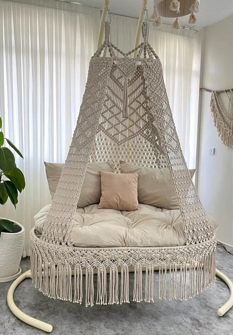 Pearl Handmade Macrame Hanging Swing