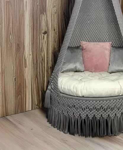 Grey Matter Macrame Swing