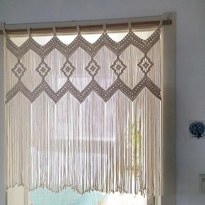 Luxury White Macrame Room Curtains