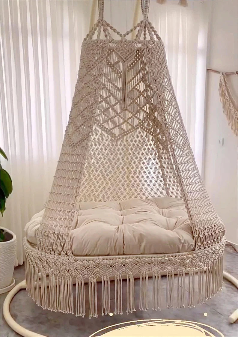 Pearl Handmade Macrame Hanging Swing