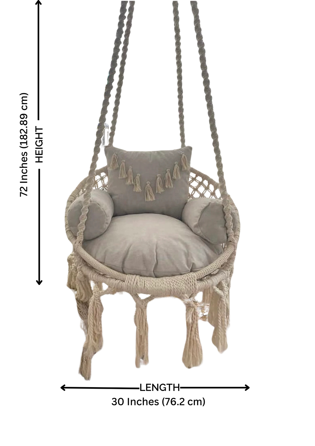 Boho hammock hanging swing chair for home