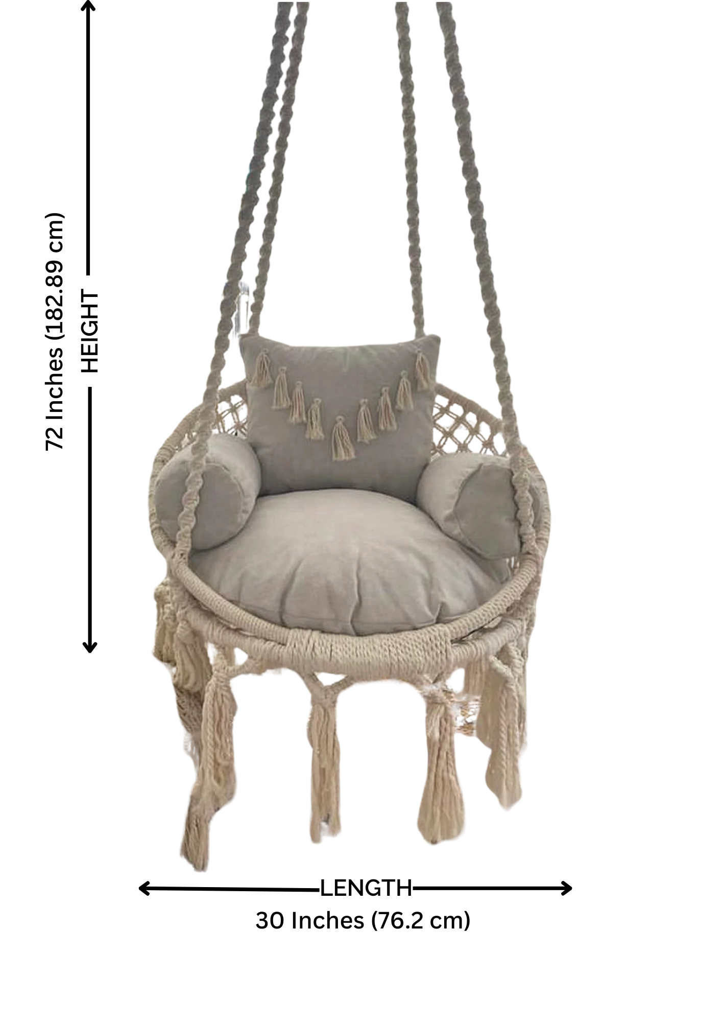 Boho Luxe Macrame Swing Chair