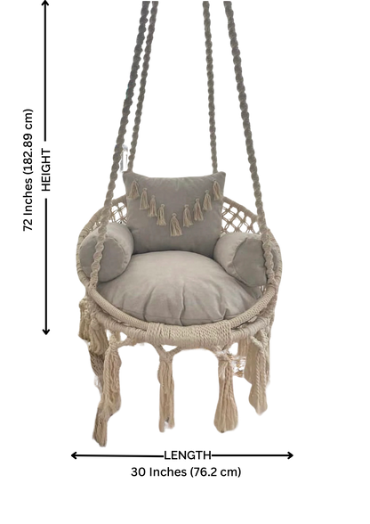 Boho Luxe Macrame Swing Chair